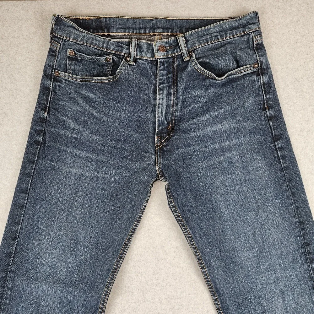 Levi's 505 Regular Fit Straight Leg‎ Jeans Men's W34 L34 Mid Rise Stretch